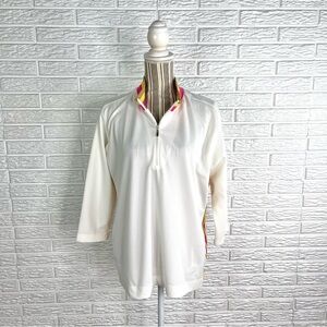 Sport Haley White Active Wear Quarter Zip Top Golf Tennis Size Extra Large